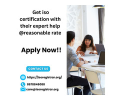 Get iso certification with their expert help @reasonable rate