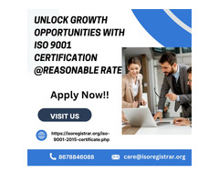 unlock growth opportunities with iso 9001 certification @reasonable rate