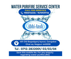 Water purifier service in nagpur, maharashtra.