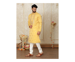 Shop Stylish Haldi Outfits for Men by Laromani Official