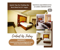 Quick Tips for Finding the Best Hotel in J.P. Nagar