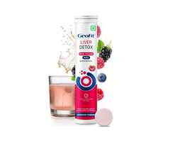 Geofit Liver Detox Effervescent Tablets with Milk Thistle | Mixed Berry Flavour | Supports Healthy L