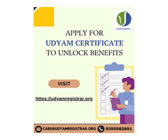 Apply for Udyam Certificate to Unlock Benefits