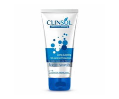 Clinsol Oil Control Face Wash for Acne and Pimple Free Skin