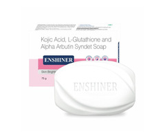 Enshiner Skin Brightening and Lightening Soap with Kojic Acid, 75g - for Dark Spots & Uneven Ski