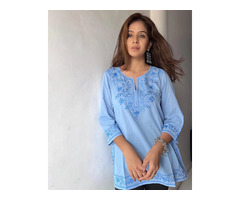 Shop Elegant Cotton Embroidered Kurtis Online for Women