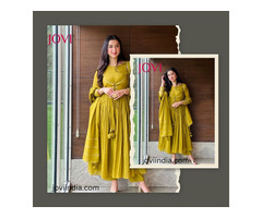 Exclusive Latest Designer cotton anarkali suit set at JOVI India - XS to 6XL