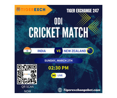 India vs New Zealand ODI: Bet Live on Tiger Exchange 247